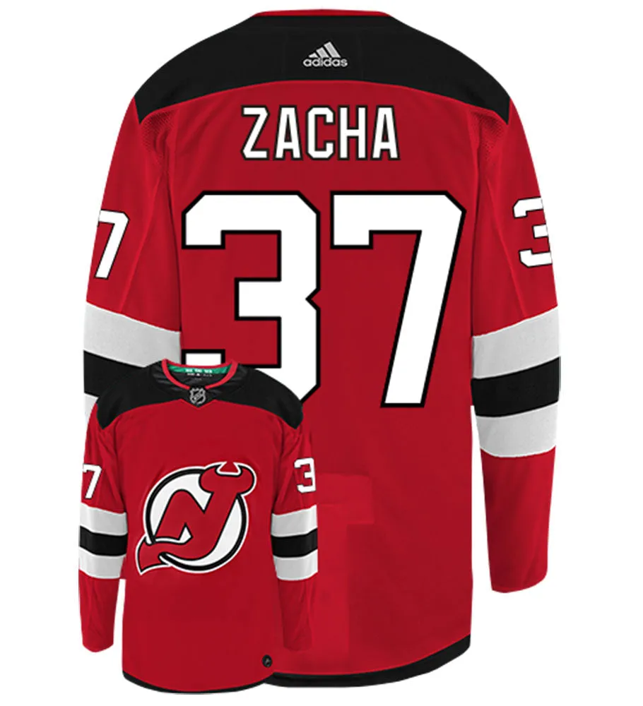 Pavel Zacha New Jersey Devils Adidas Authentic Home NHL Hockey Jersey     