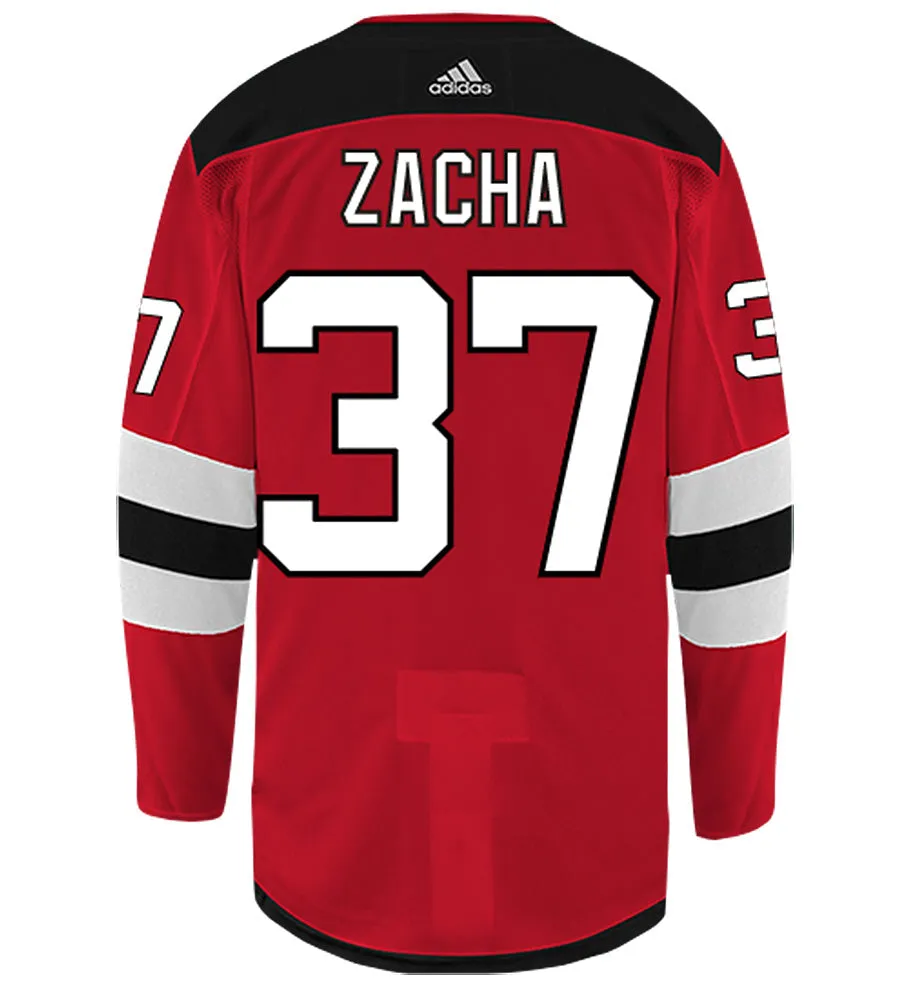 Pavel Zacha New Jersey Devils Adidas Authentic Home NHL Hockey Jersey     