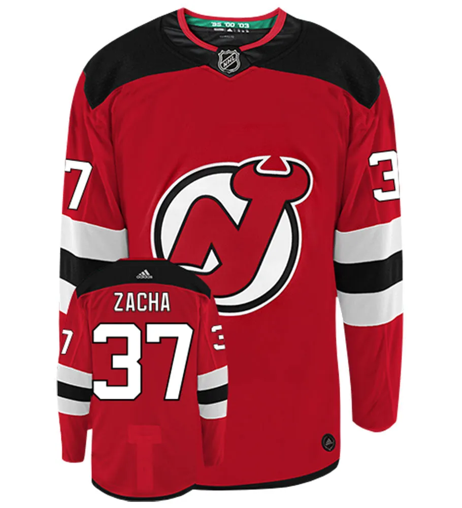 Pavel Zacha New Jersey Devils Adidas Authentic Home NHL Hockey Jersey     