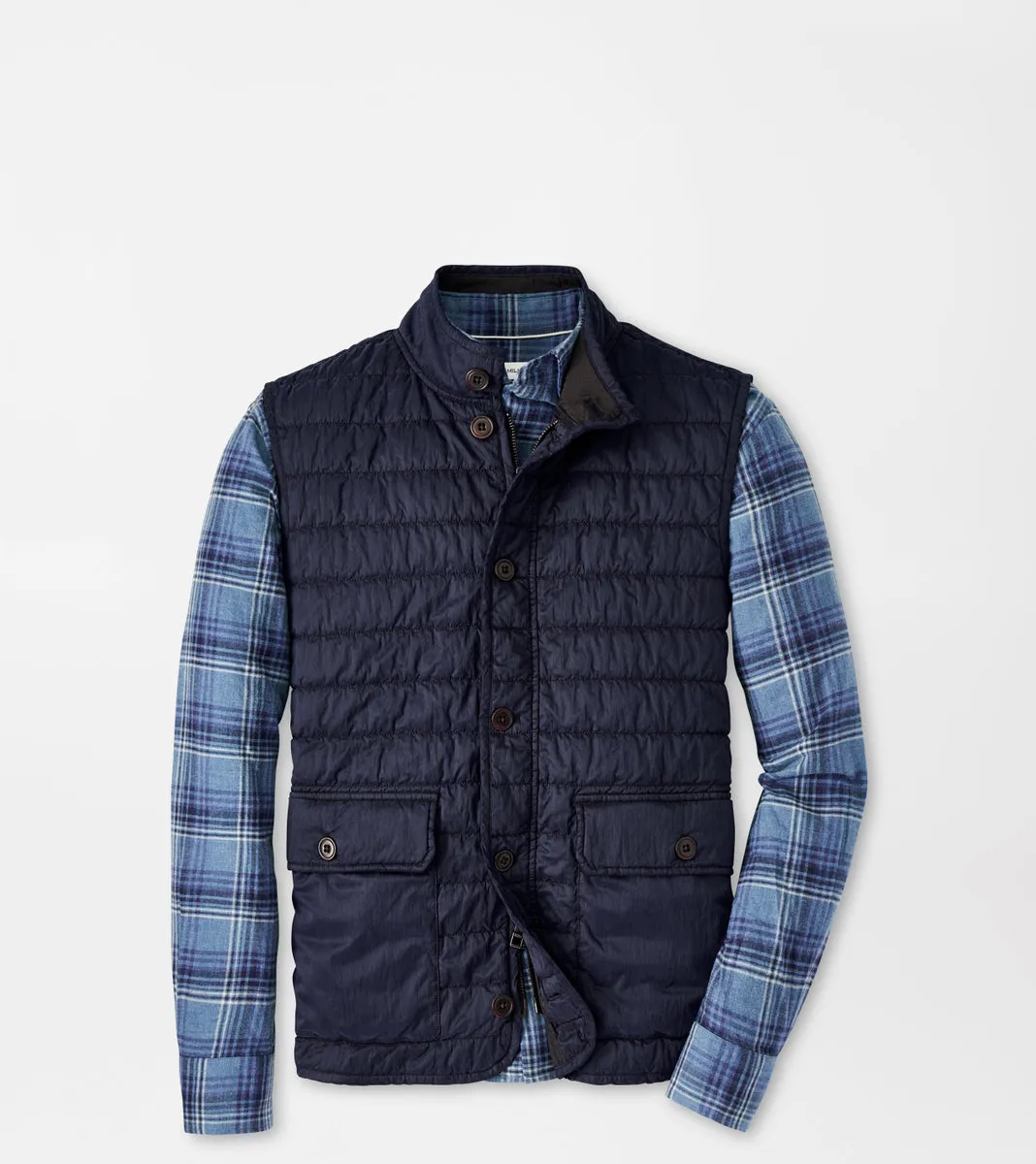 Peter Millar Greenwich Garment-Dyed Vest in Navy