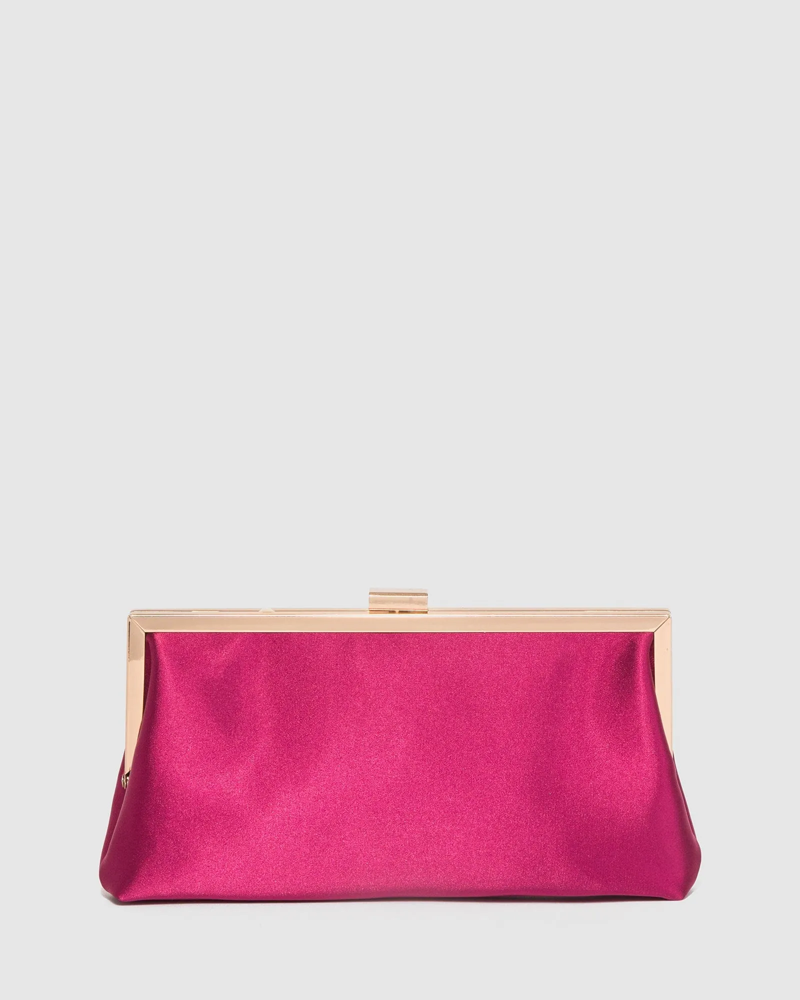 Pink Arya Satin Clutch Bag