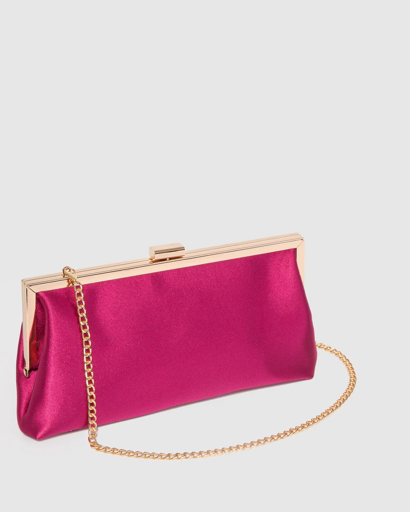 Pink Arya Satin Clutch Bag