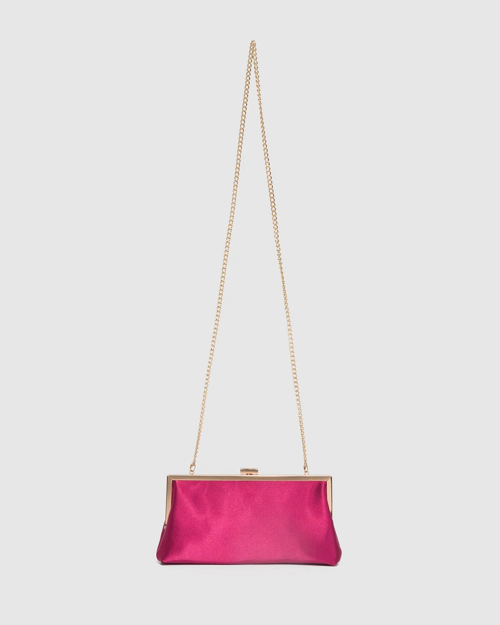 Pink Arya Satin Clutch Bag