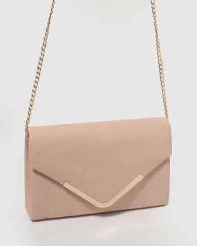 Pink Lila Envelope Clutch Bag