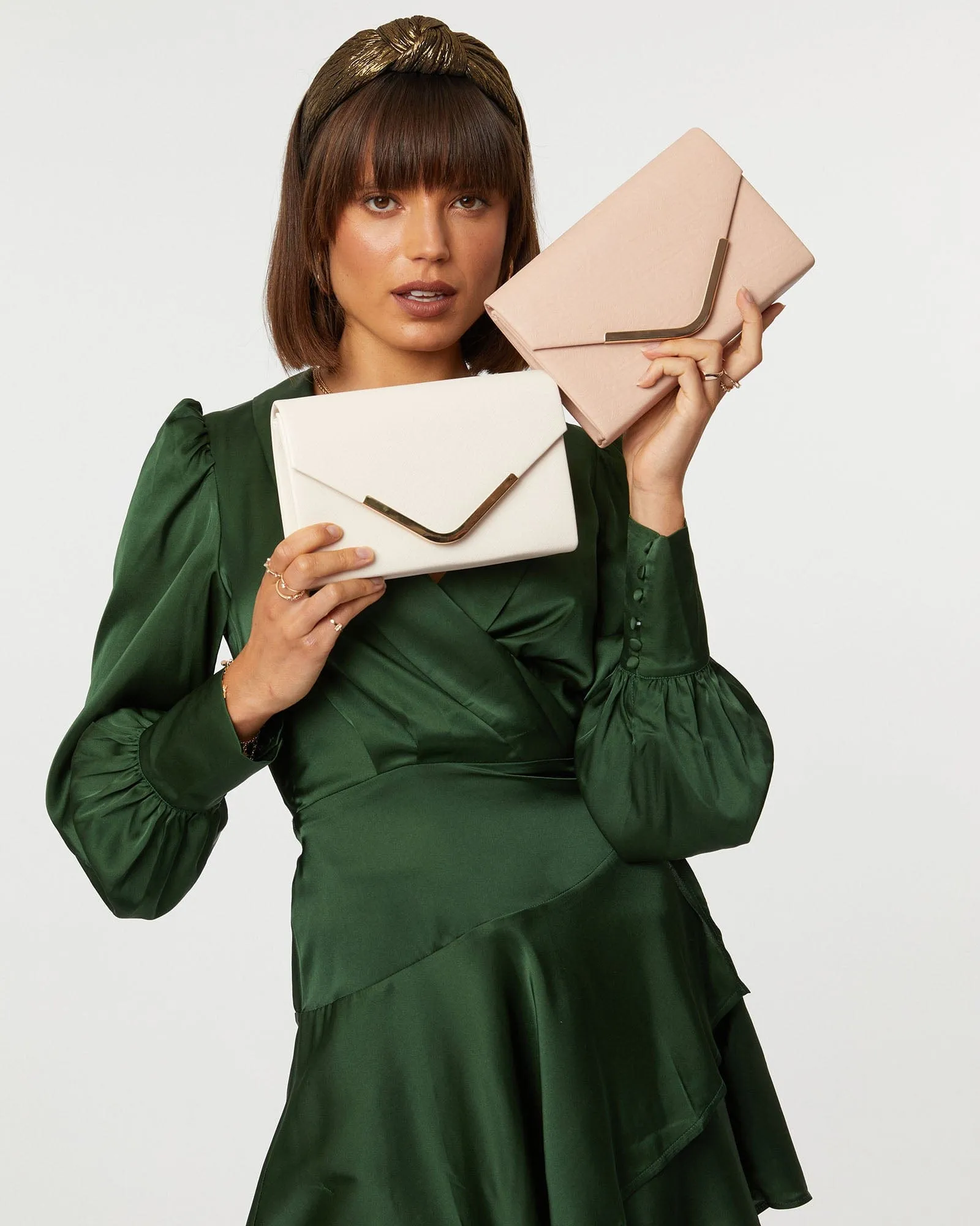 Pink Lila Envelope Clutch Bag