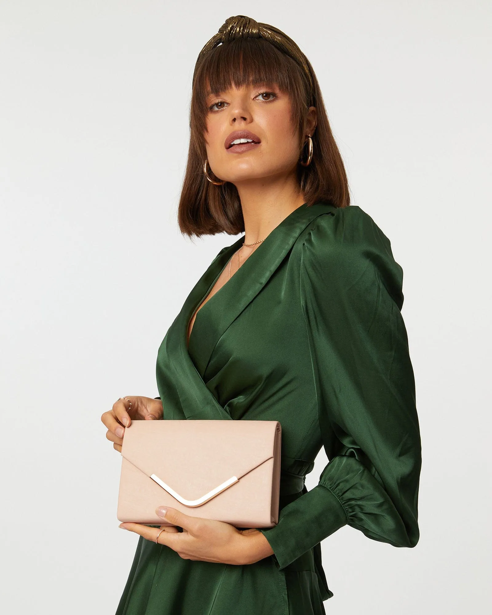 Pink Lila Envelope Clutch Bag