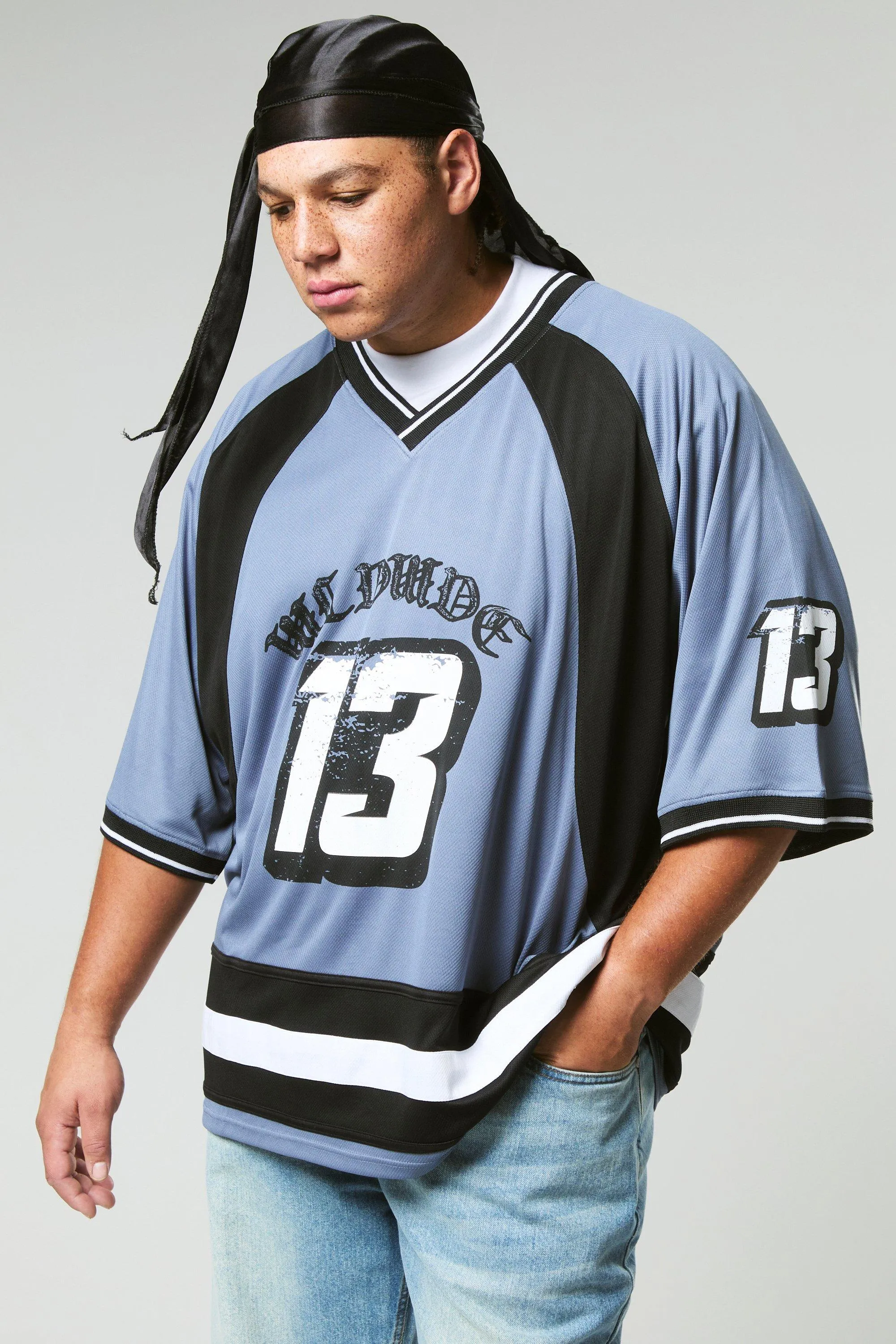 Plus Mesh Varsity Football Shirt