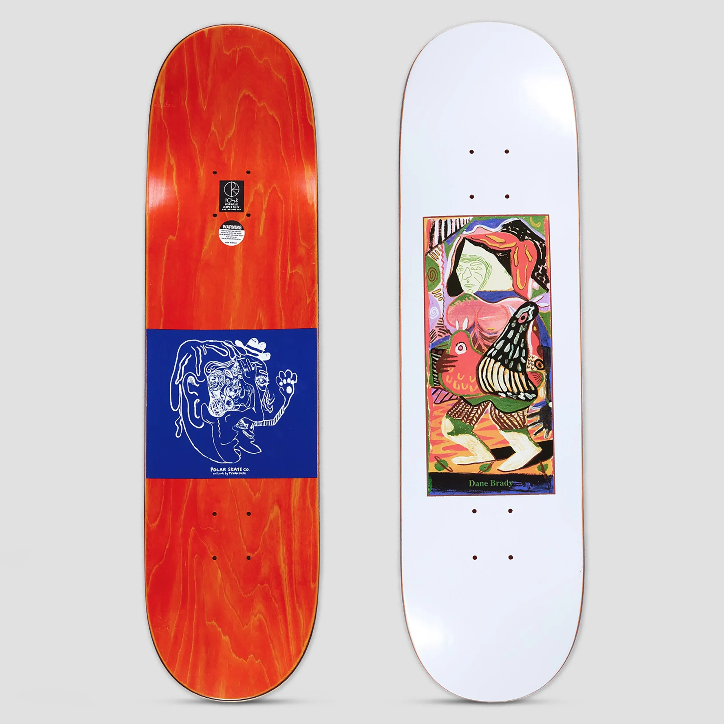 Polar 8.0 Dane Brady Pigeons Skateboard Deck