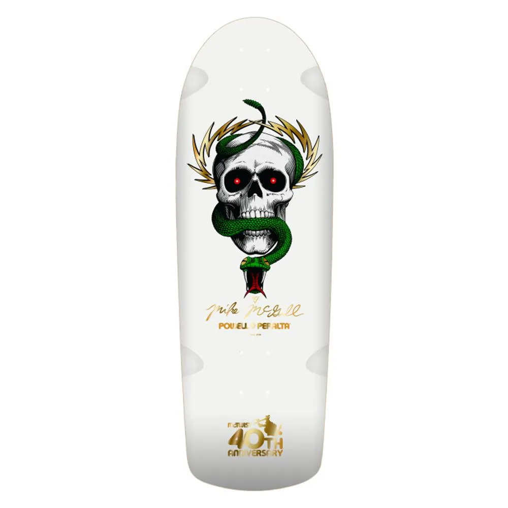 Powell Peralta Mike McGill Skull Snake 40th Anniversary McTwist Skateboard Deck White 10