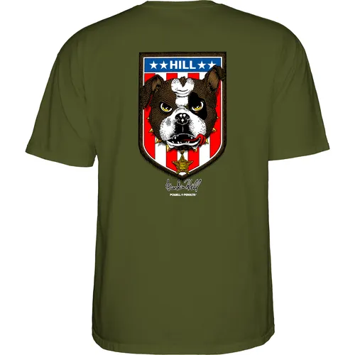 Powell Peralta Skateboard Shirt Hill Bulldog Military Green