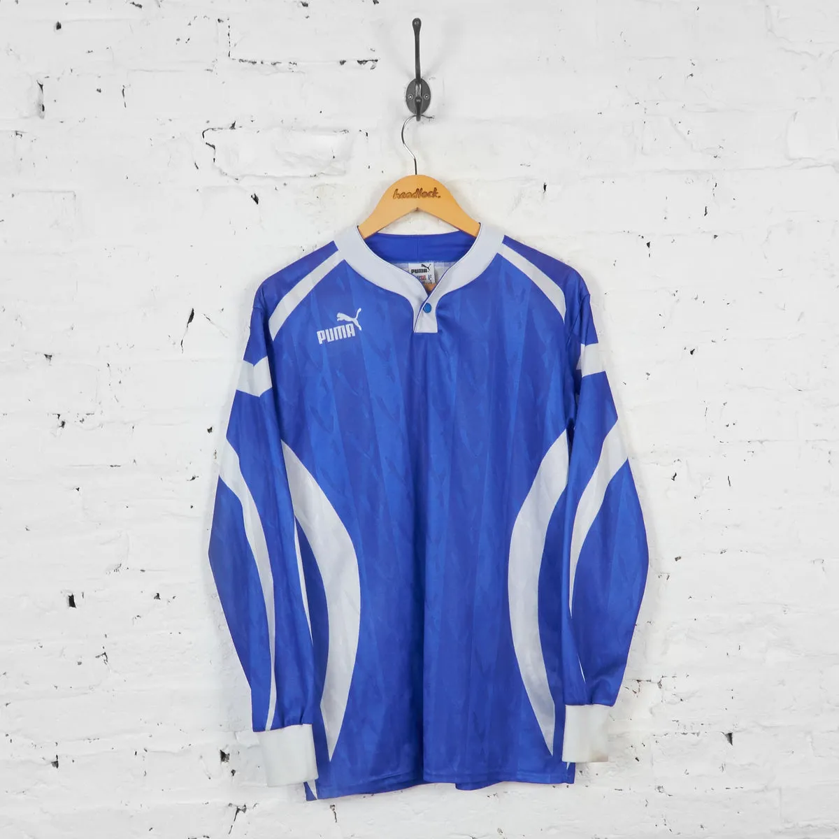 Puma Long Sleeve Template Football Shirt - Blue - M