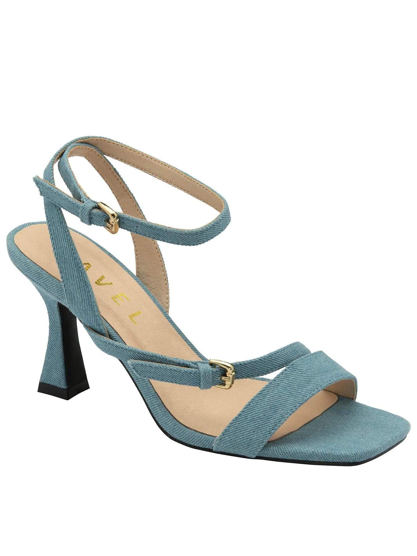 Ravel Arten Denim Strappy Heeled Sandals - Denim