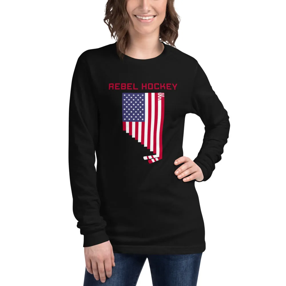 Rebel Hockey x Nevada USA Unisex Long Sleeve Tee