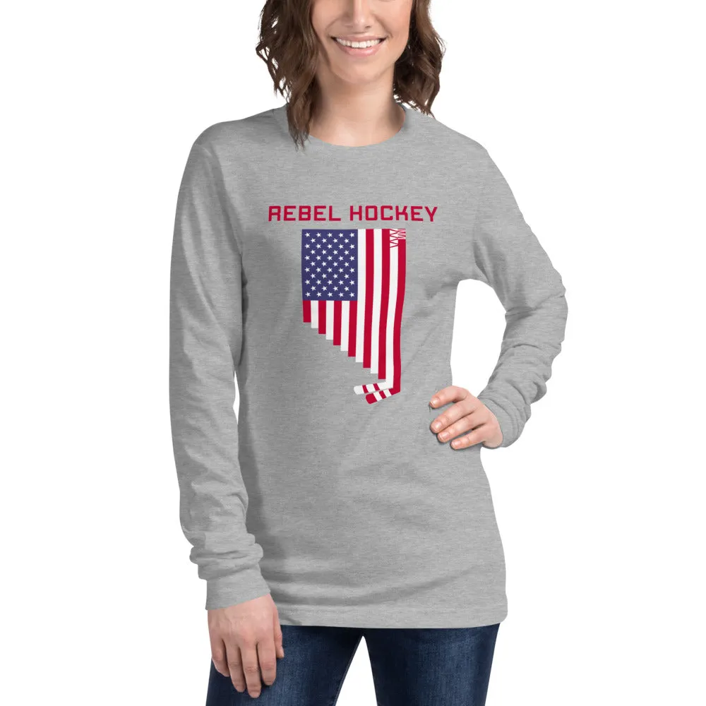 Rebel Hockey x Nevada USA Unisex Long Sleeve Tee