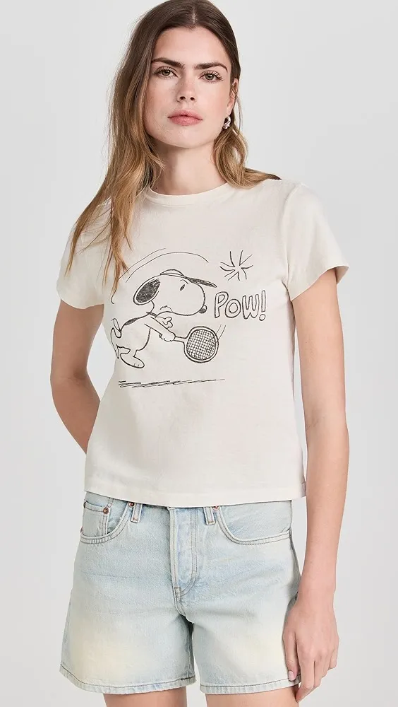 RE/DONE   70'S Snoopy Tennis Loose Tee 