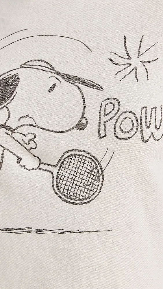 RE/DONE   70'S Snoopy Tennis Loose Tee 