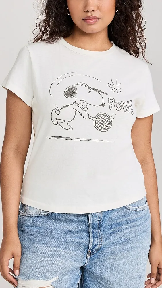 RE/DONE   70'S Snoopy Tennis Loose Tee 