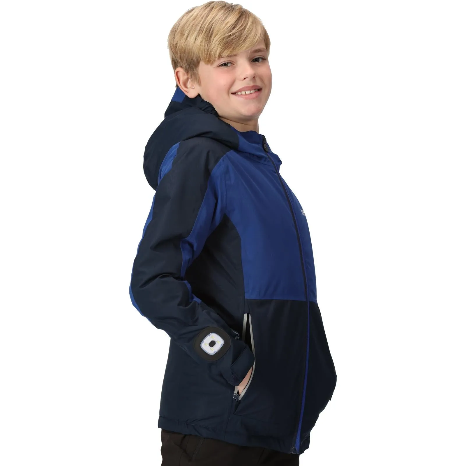 Regatta Kids Beamz III Waterproof Hooded Jacket - Black Seal