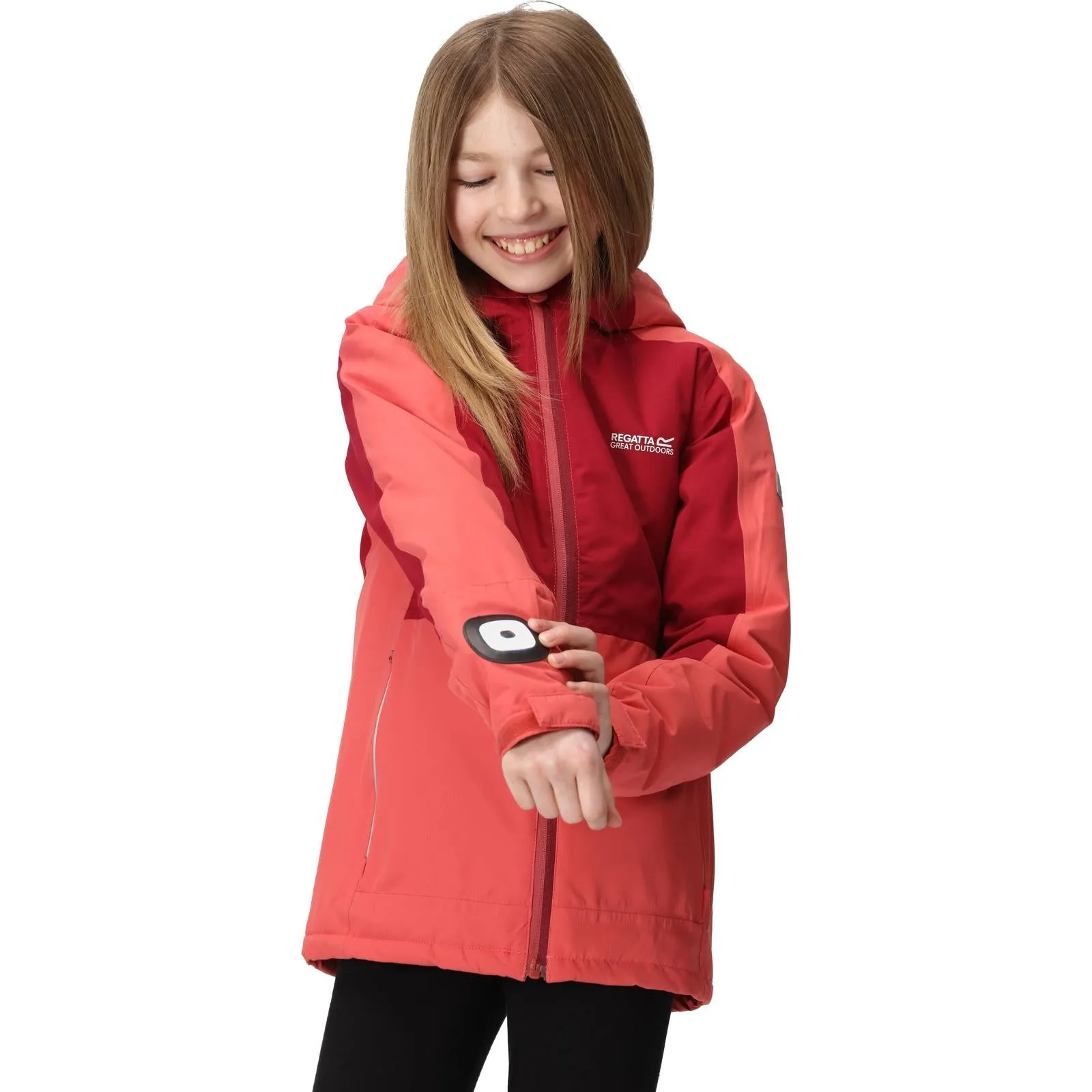 Regatta Kids Beamz III Waterproof Hooded Jacket - Black Seal