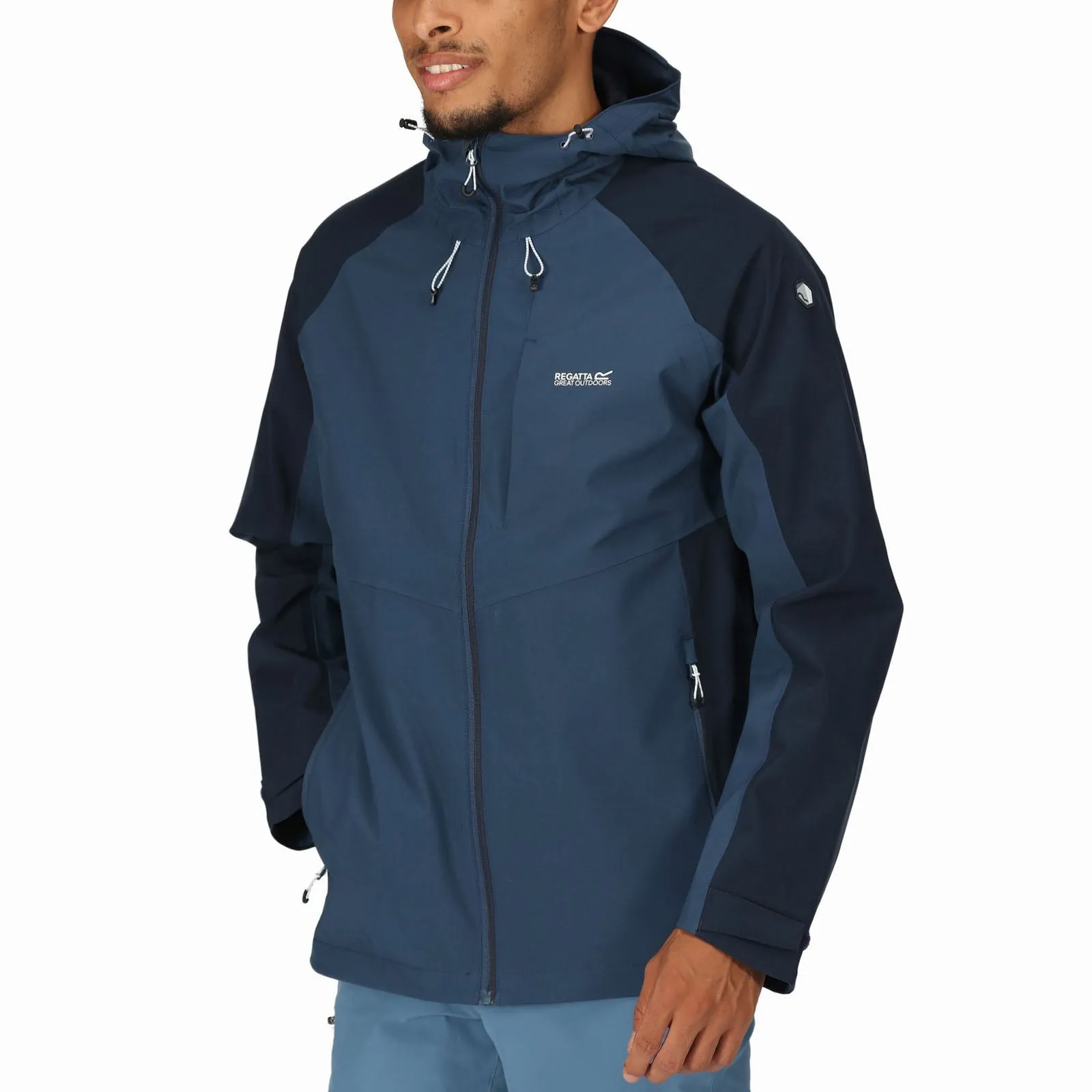 Regatta Mens Britedale Waterproof Walking Rain Jacket - Blue Wing Navy