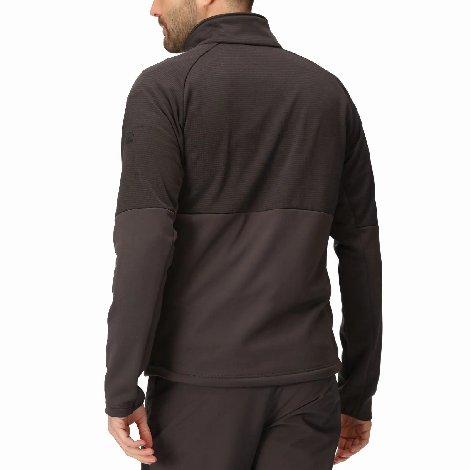 Regatta Mens Highton VI Full Zip Softshell Jacket - Black/Ash