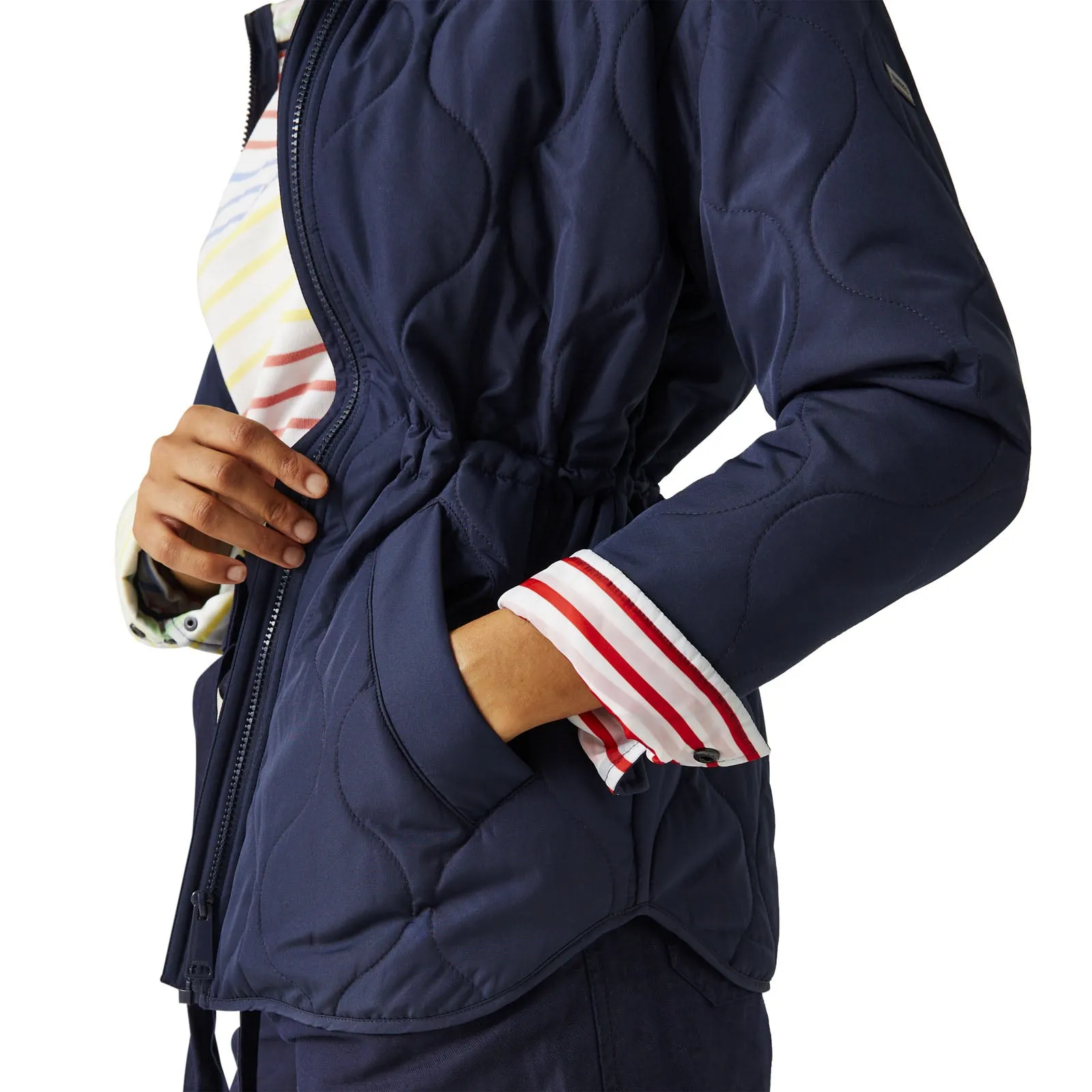 Regatta Womens Courcelle High Collar Padded Jacket -  Navy