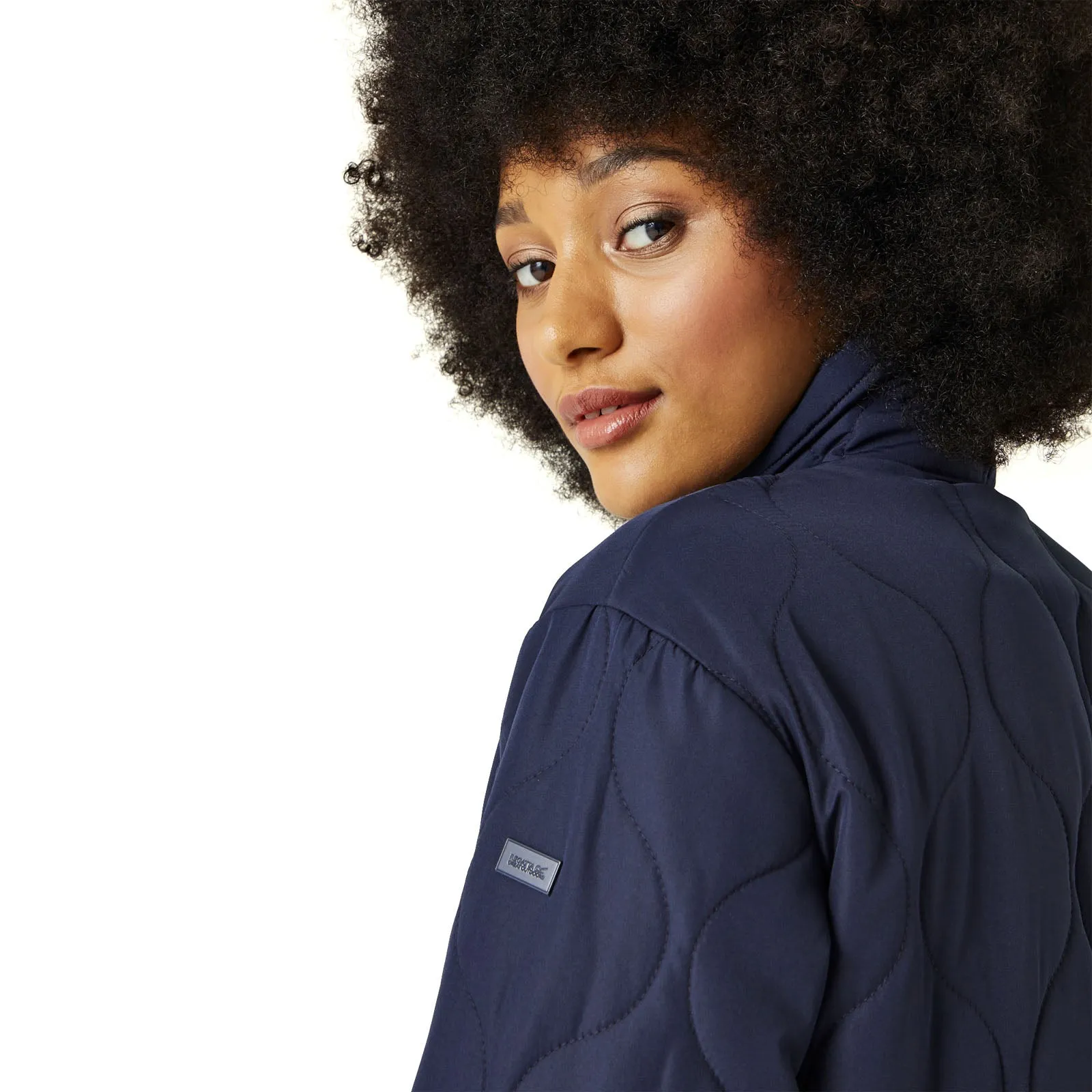 Regatta Womens Courcelle High Collar Padded Jacket -  Navy