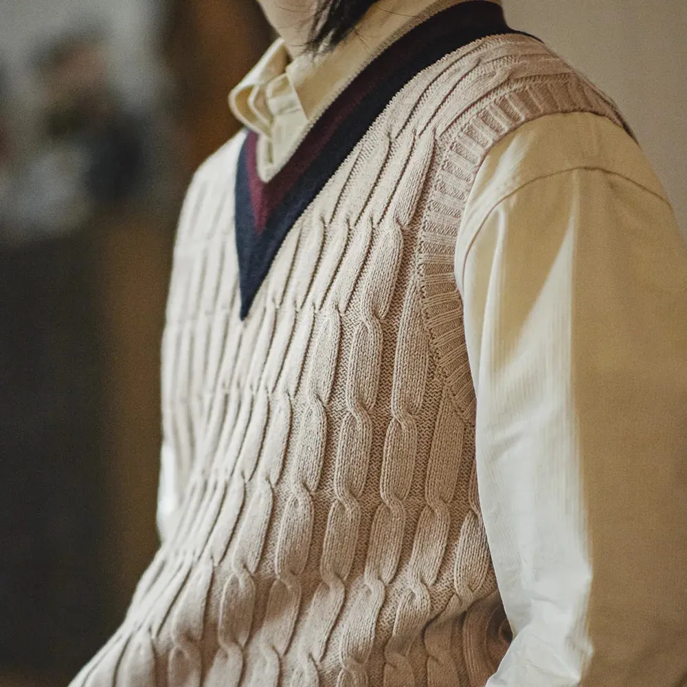 Retro Style V-Neck Sweater Vest