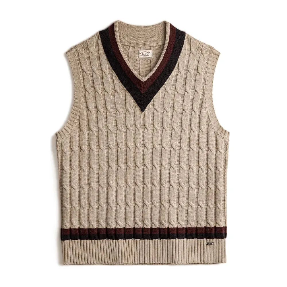 Retro Style V-Neck Sweater Vest