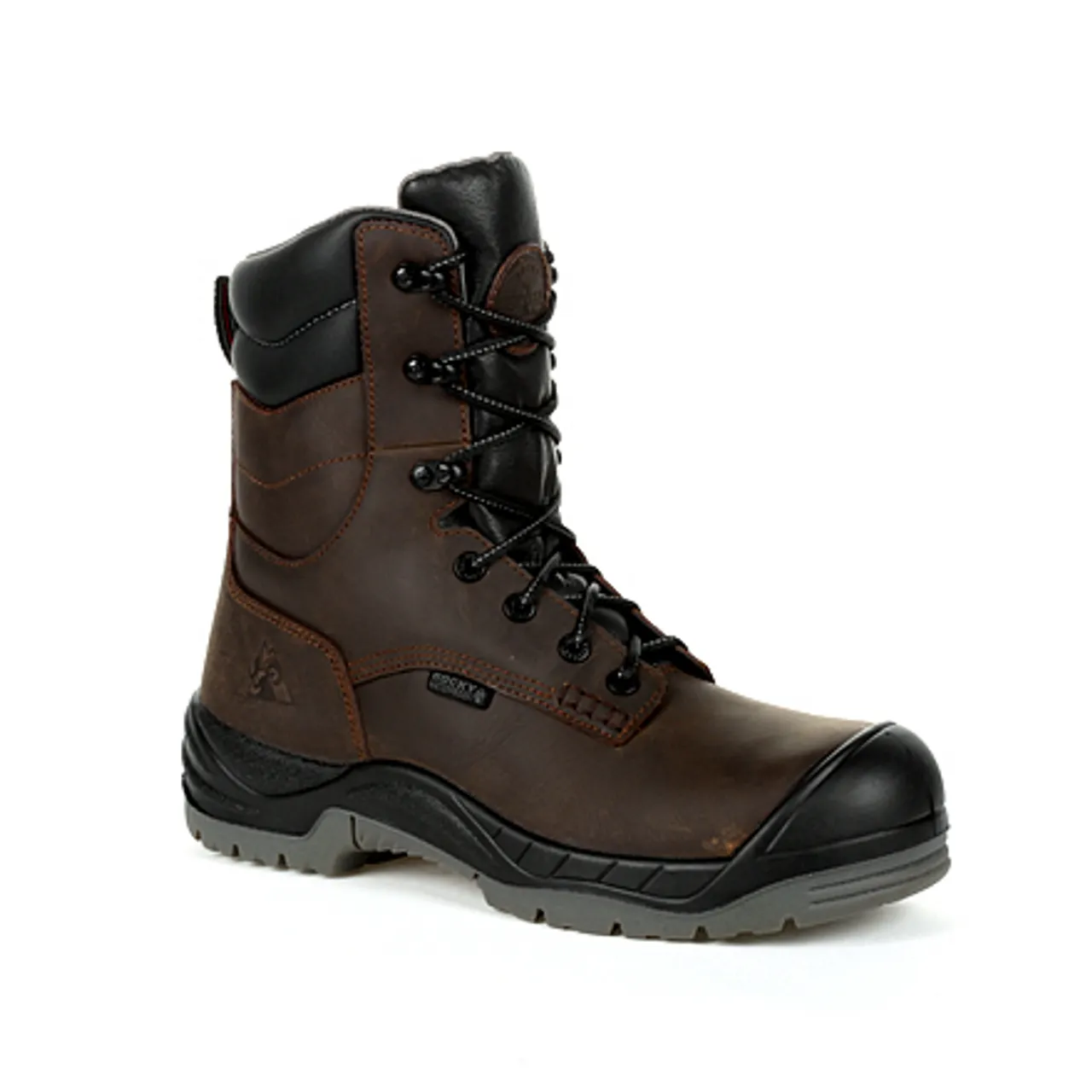 Rocky Mens Worksmart 8 In Composite Toe Waterproof Work Boot RKK0311 BROWN