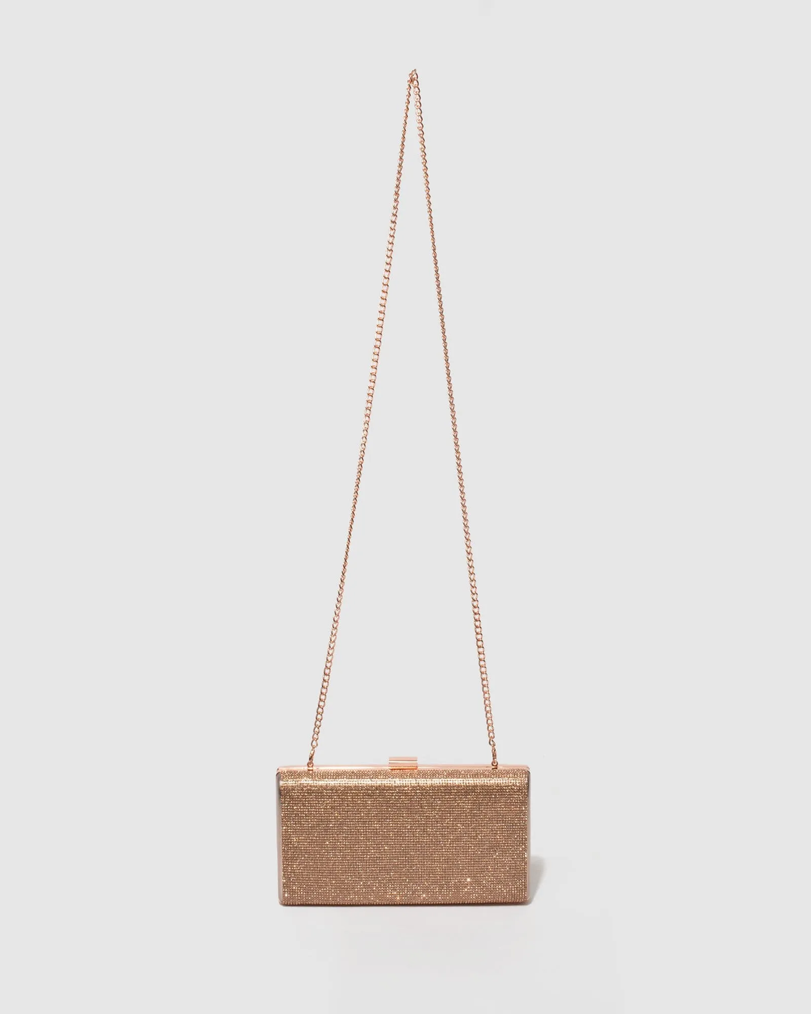 Rose Gold Margot Hardware Clutch Bag