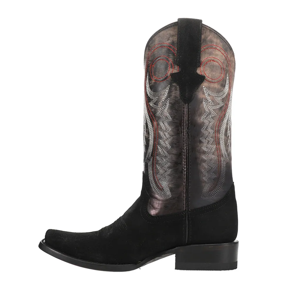 Roughrider Embroidered Narrow Square Toe Cowboy Boots