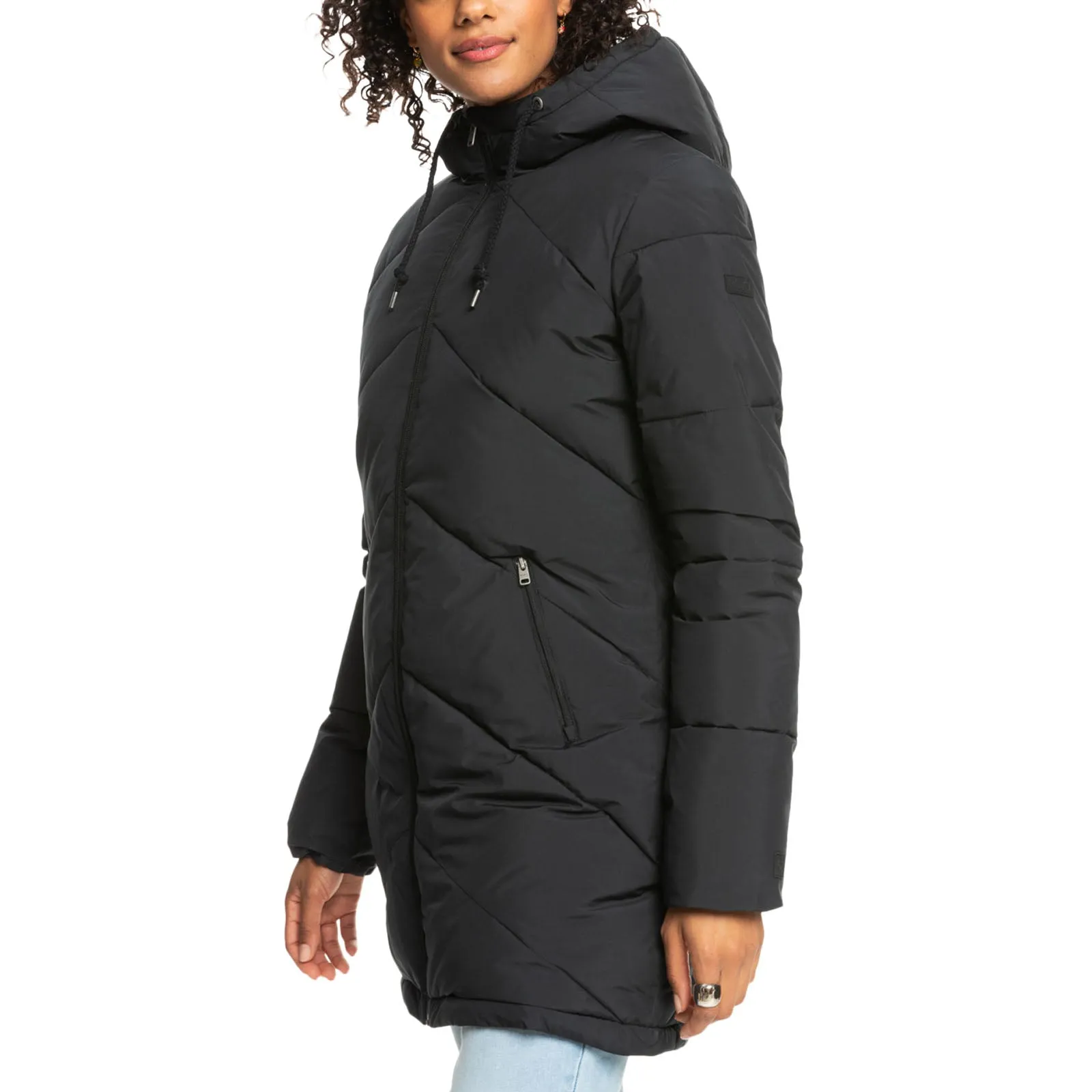 Roxy Womens Better Weather Hooded Longline Padded Jacket