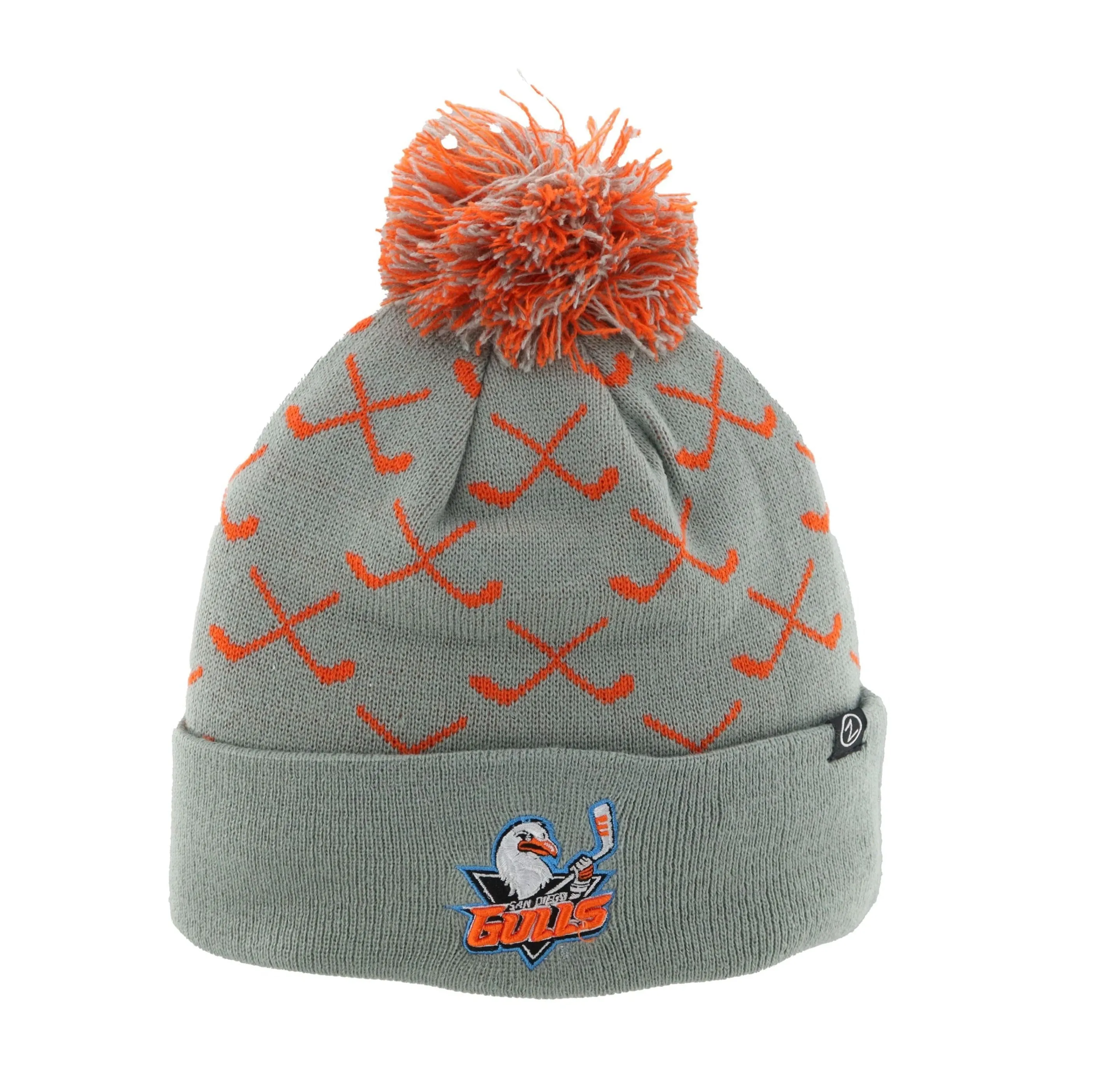 San Diego Gulls Hockey Sticks Pom Beanie