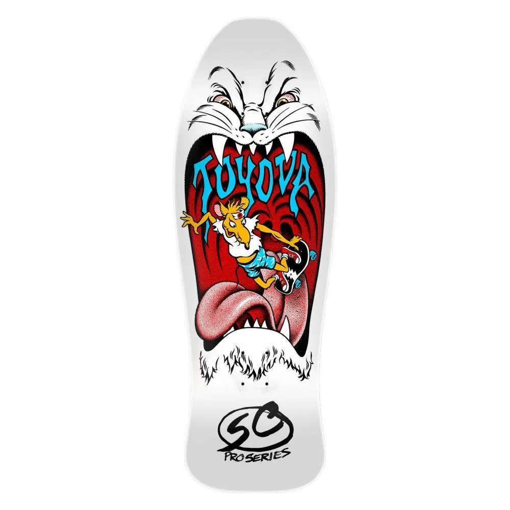 Santa Cruz Reissue Skateboard Deck Toyoda White Multi 10.4