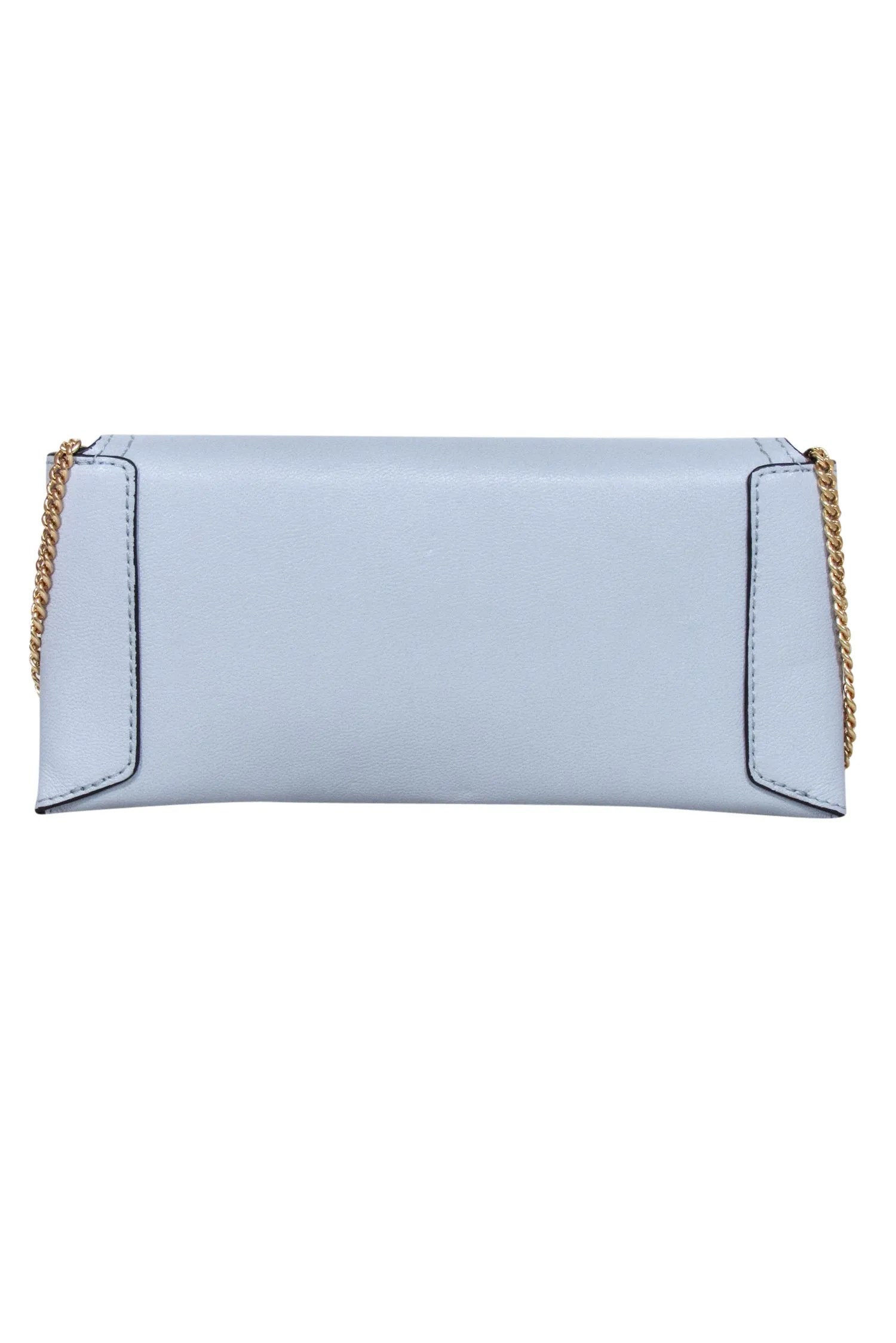 See by Chloe - Sky Blue Leather Fold-Over Crossbody Bag