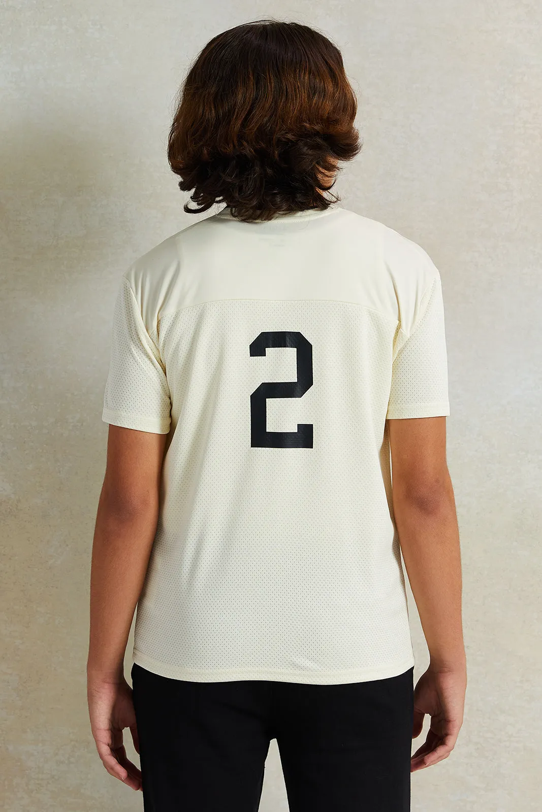 Senior Boys White Baseball T-Shirt