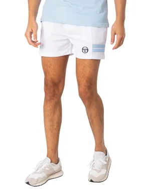 Sergio Tacchini Supermac Tennis Shorts - White/Clear Sky