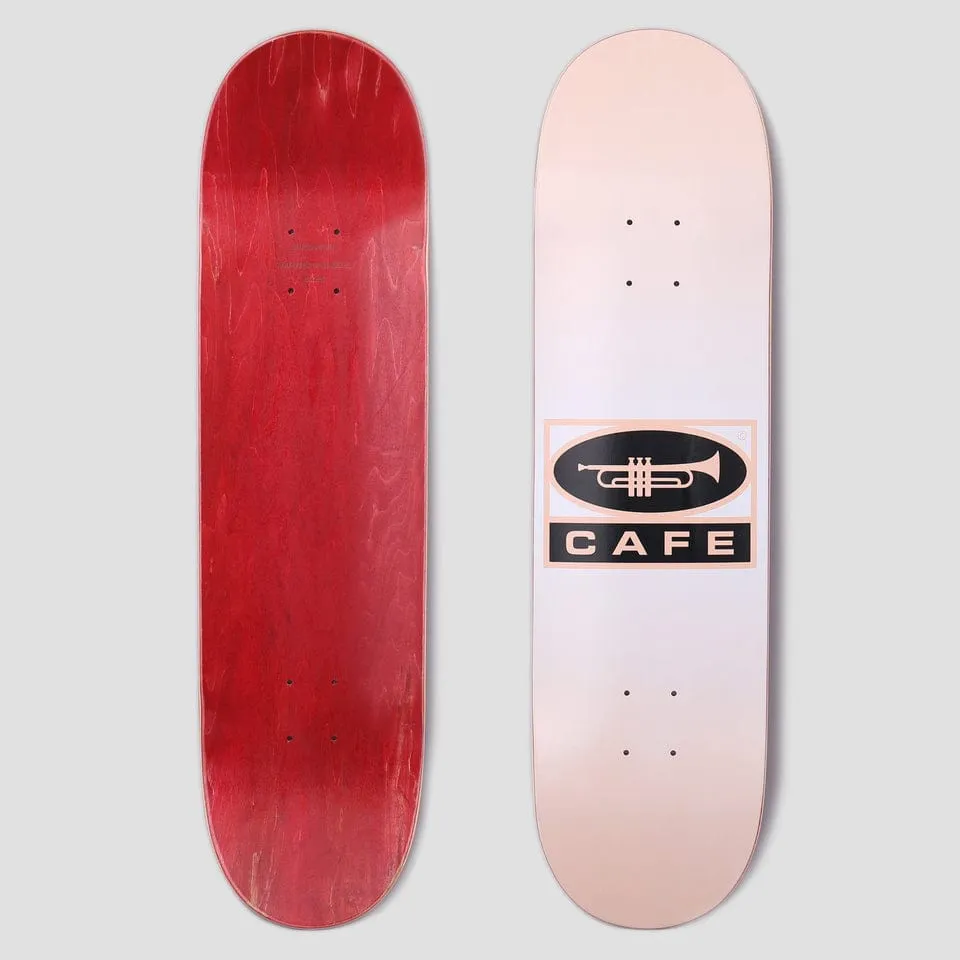 Skateboard Cafe 8.38 Trumpet Logo Skateboard Deck Peach / White Fade