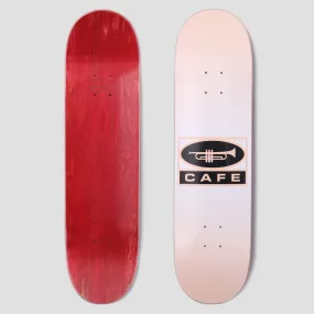 Skateboard Cafe 8.38 Trumpet Logo Skateboard Deck Peach / White Fade