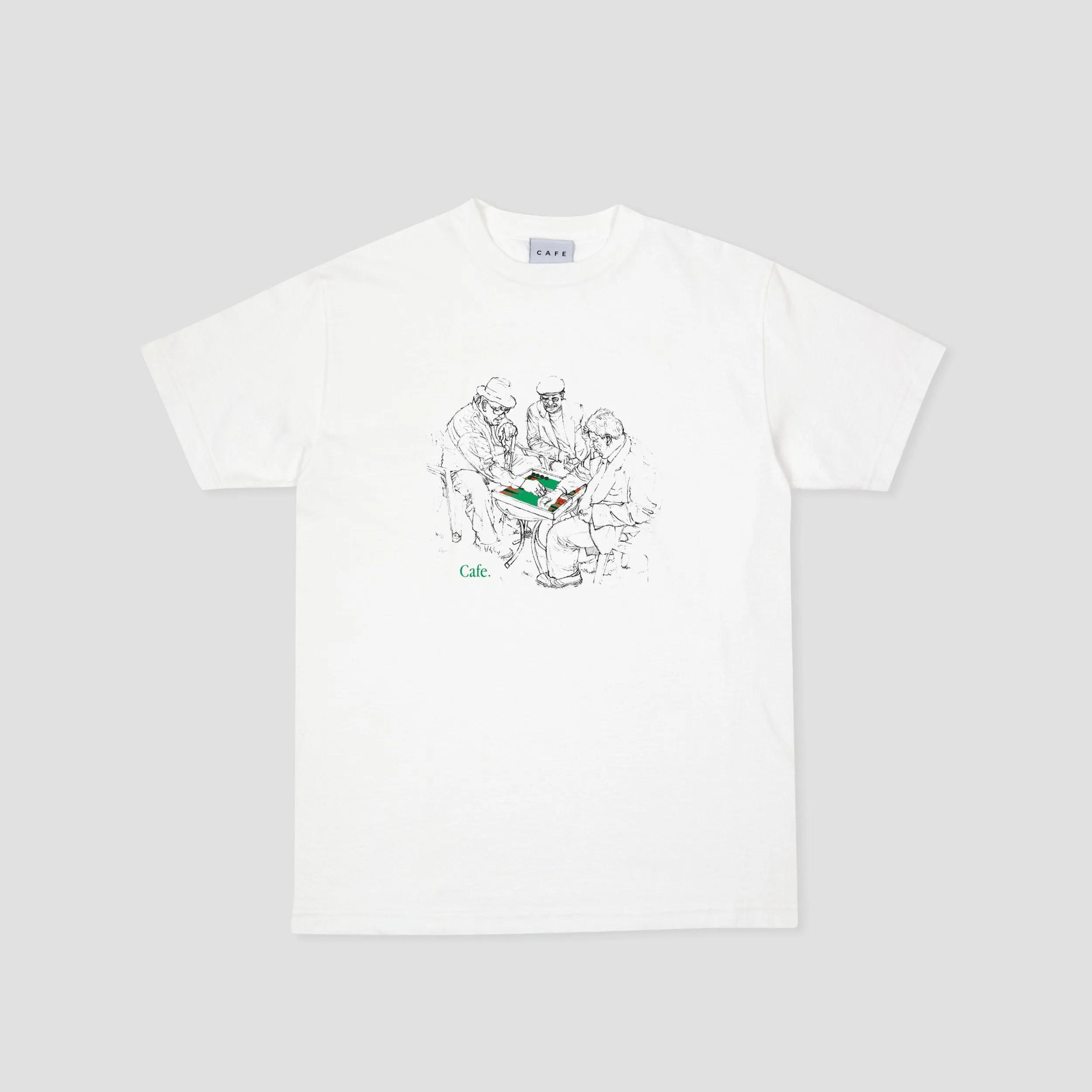 Skateboard Cafe Backgammon T-Shirt White