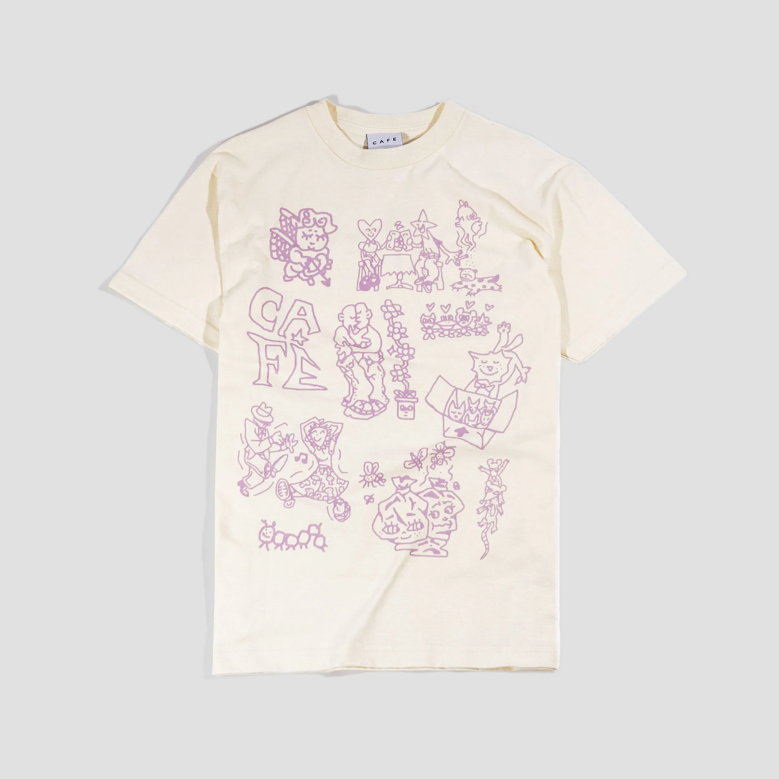 Skateboard Cafe Ethan T-Shirt Cream