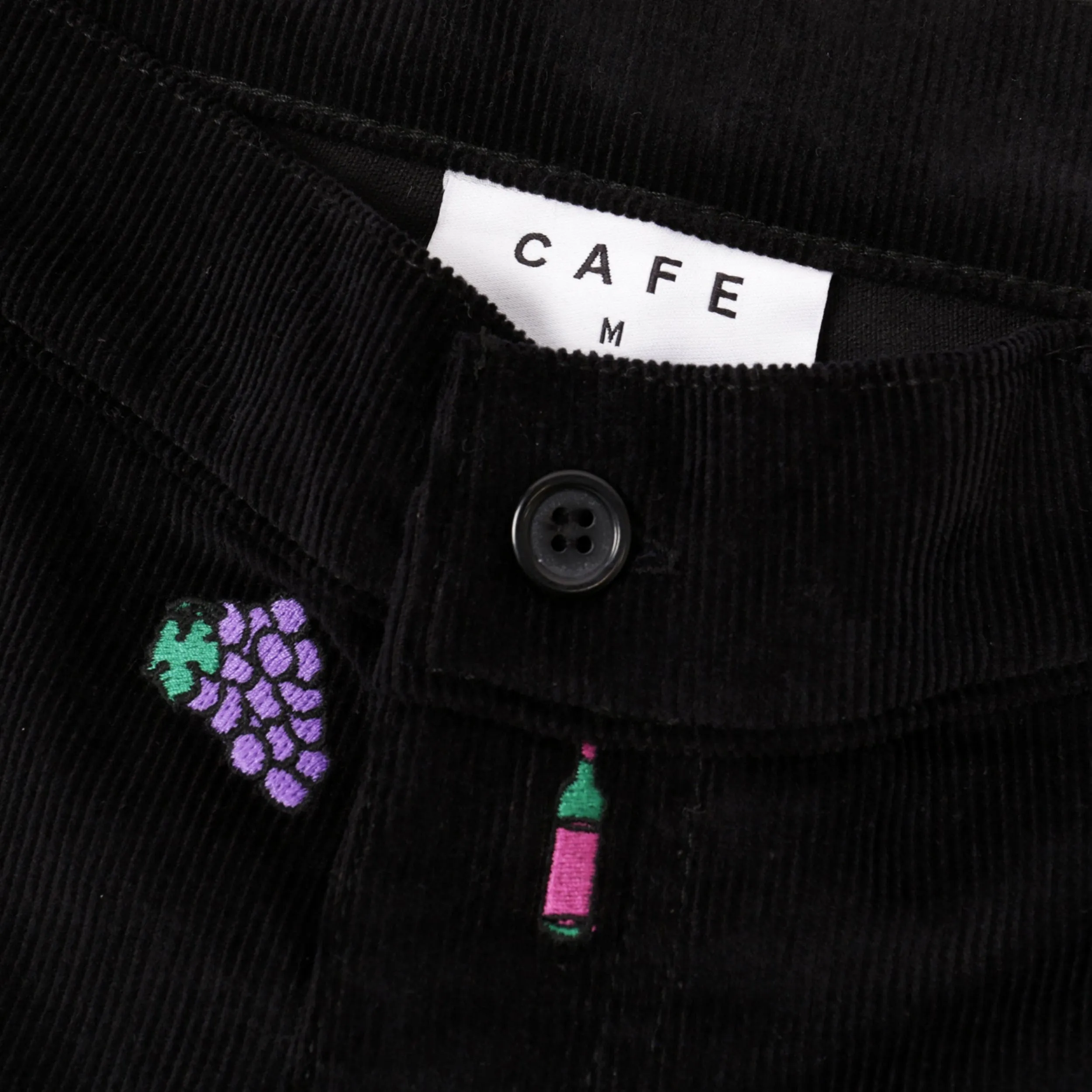 Skateboard Cafe Vino Corduroy Shorts Black