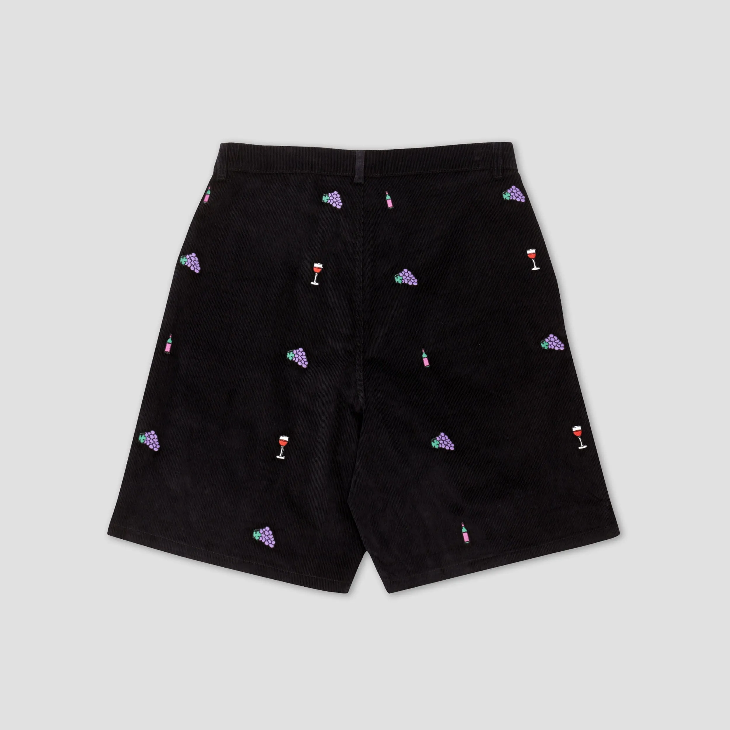 Skateboard Cafe Vino Corduroy Shorts Black