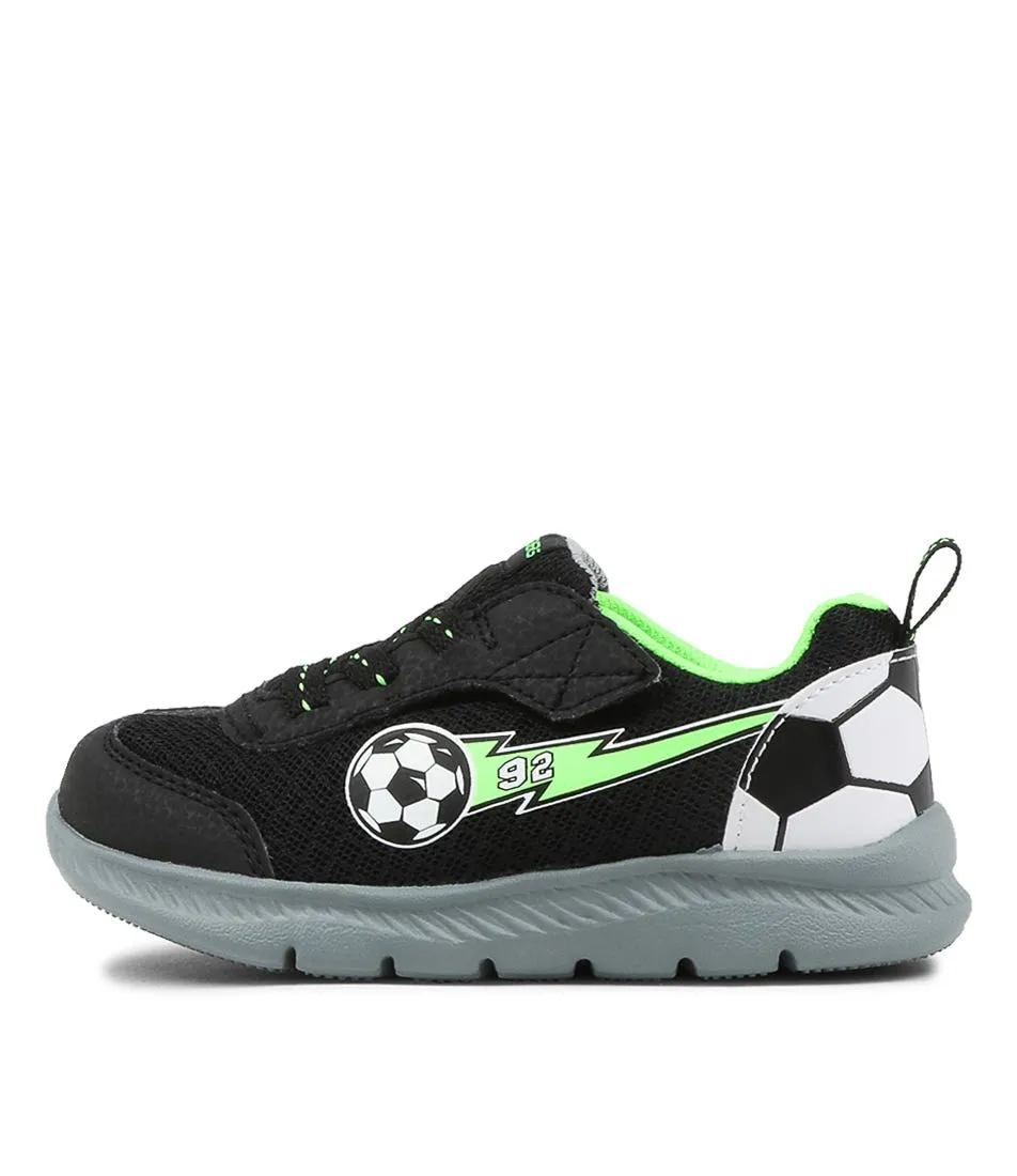 SKECHERS Comfy Flex 2.0 Jnr Black Lime Sneakers