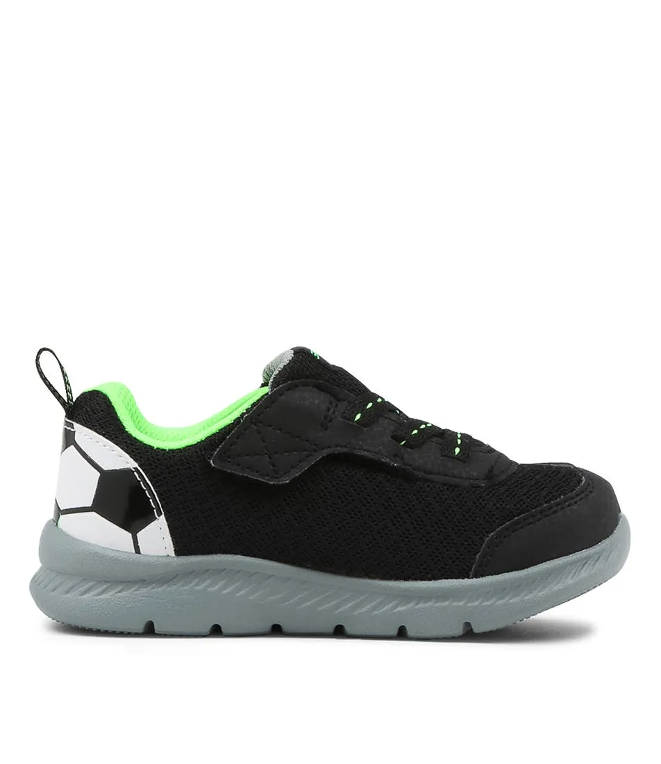 SKECHERS Comfy Flex 2.0 Jnr Black Lime Sneakers