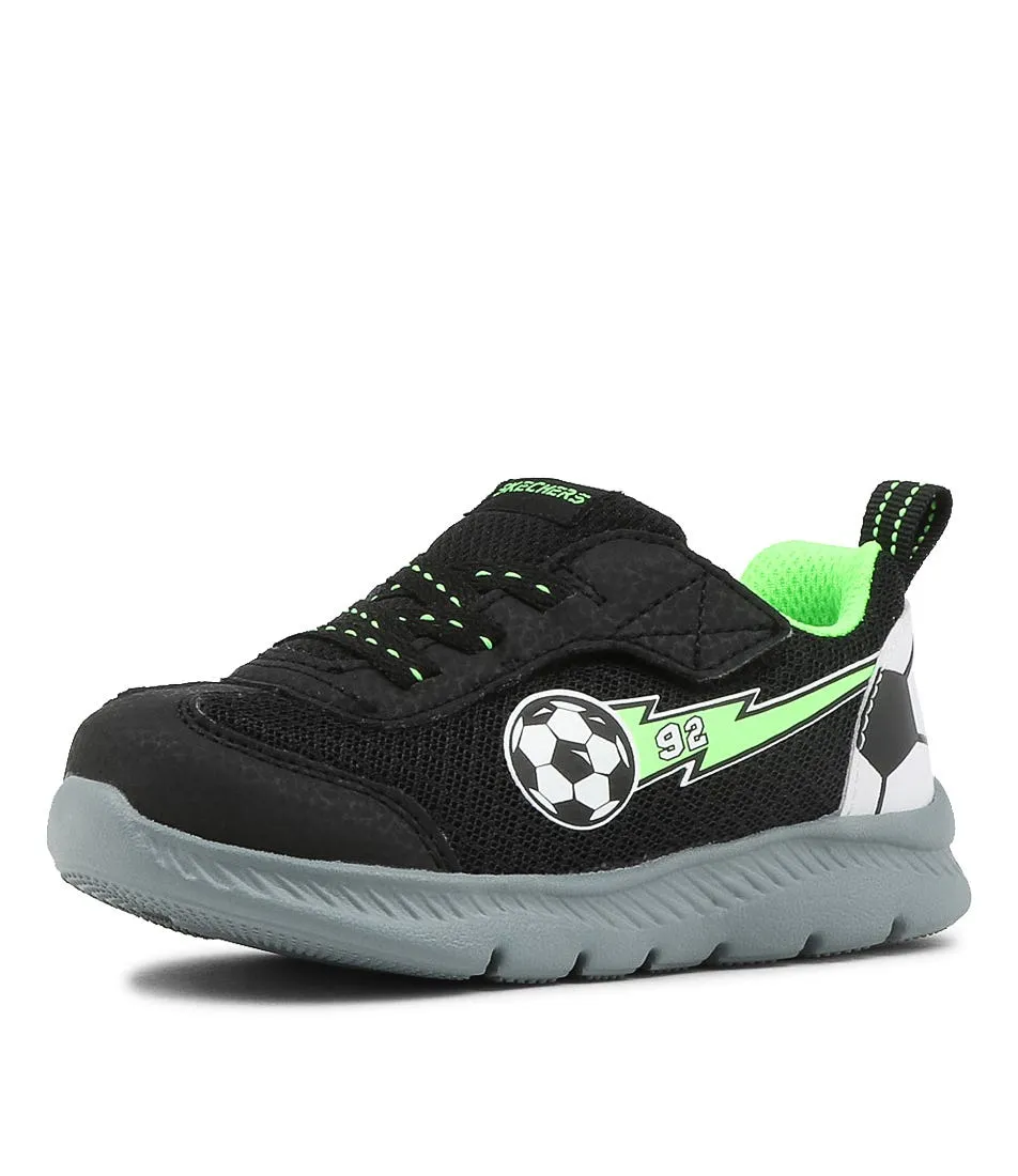 SKECHERS Comfy Flex 2.0 Jnr Black Lime Sneakers