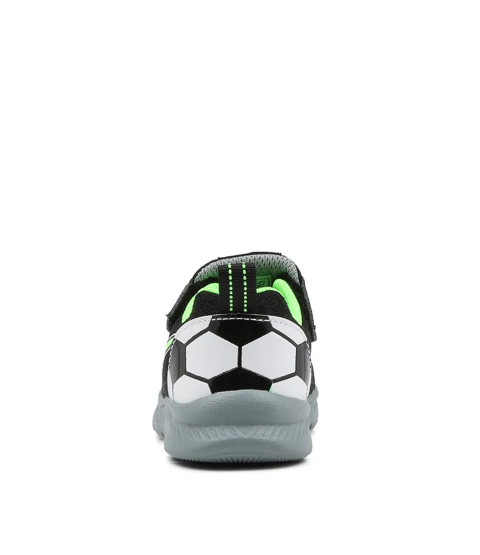 SKECHERS Comfy Flex 2.0 Jnr Black Lime Sneakers