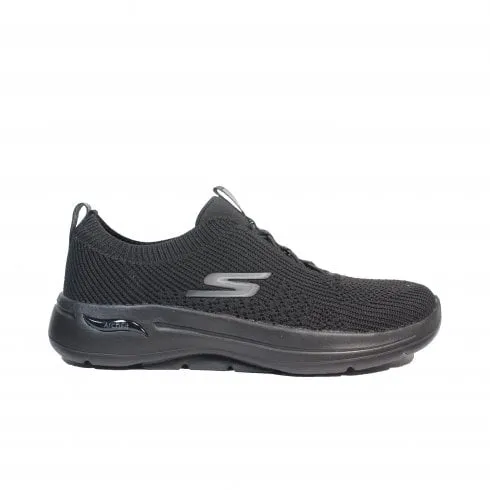 Skechers GO WALK Arch Fit - Crystal Waves | Black | Womens Slip On Trainers