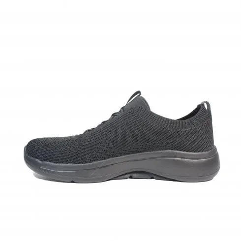 Skechers GO WALK Arch Fit - Crystal Waves | Black | Womens Slip On Trainers